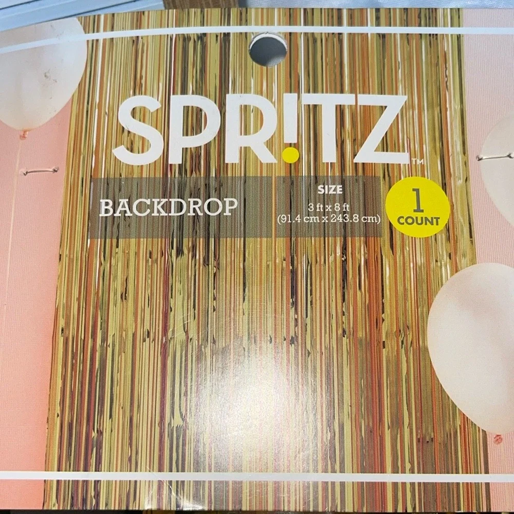 NEW YEARS GOLD Party Backdrop Gold - Spritz 3ft x 8ft